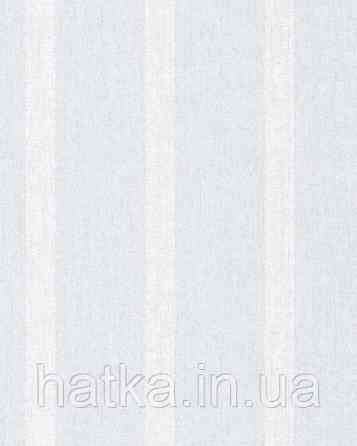 Обои виниловые на флизелине Marburg 31821 New modern полосы широкие узкие голубые светло серые под мешковину Киев