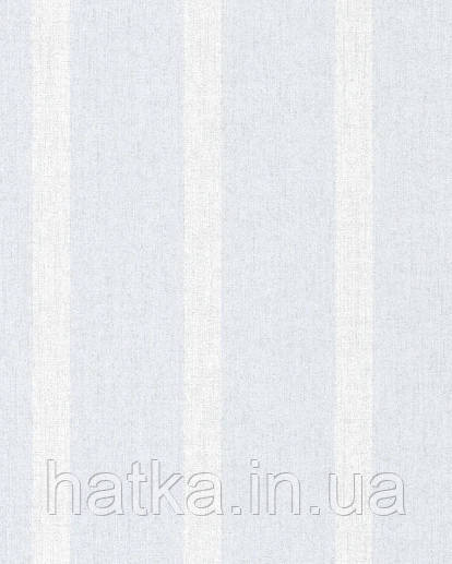 Обои виниловые на флизелине Marburg 31821 New modern полосы широкие узкие голубые светло серые под мешковину Киев - изображение 1