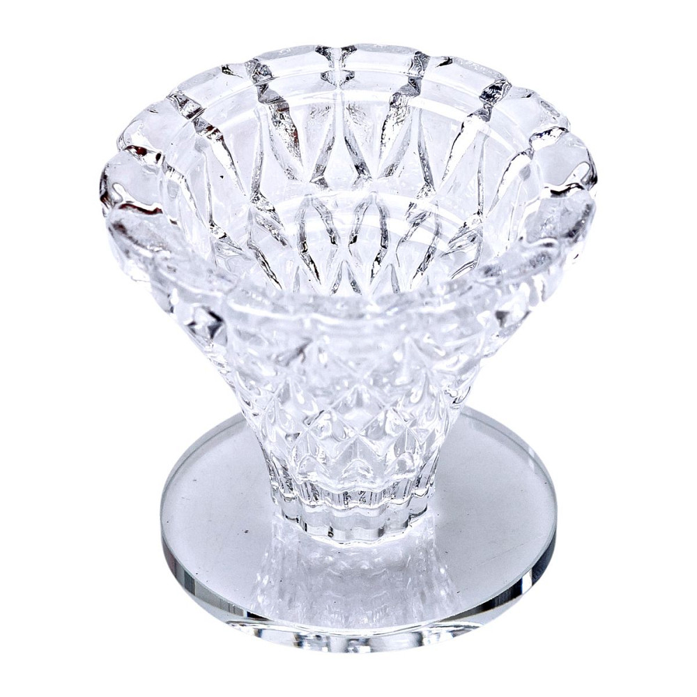 Yiwu Підсвічник скляний на ніжці 5×5.5 см декоративний прозорий підсвічник на стіл HP-4-59S Київ - фото 2