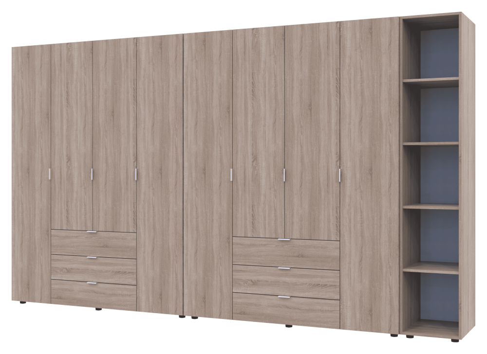 Комплект шаф для одягу Doros Гелар (3 шт.) 348,2х49,5х203,4 см Дуб сонома (DRS-011166) Дніпро - фото 1