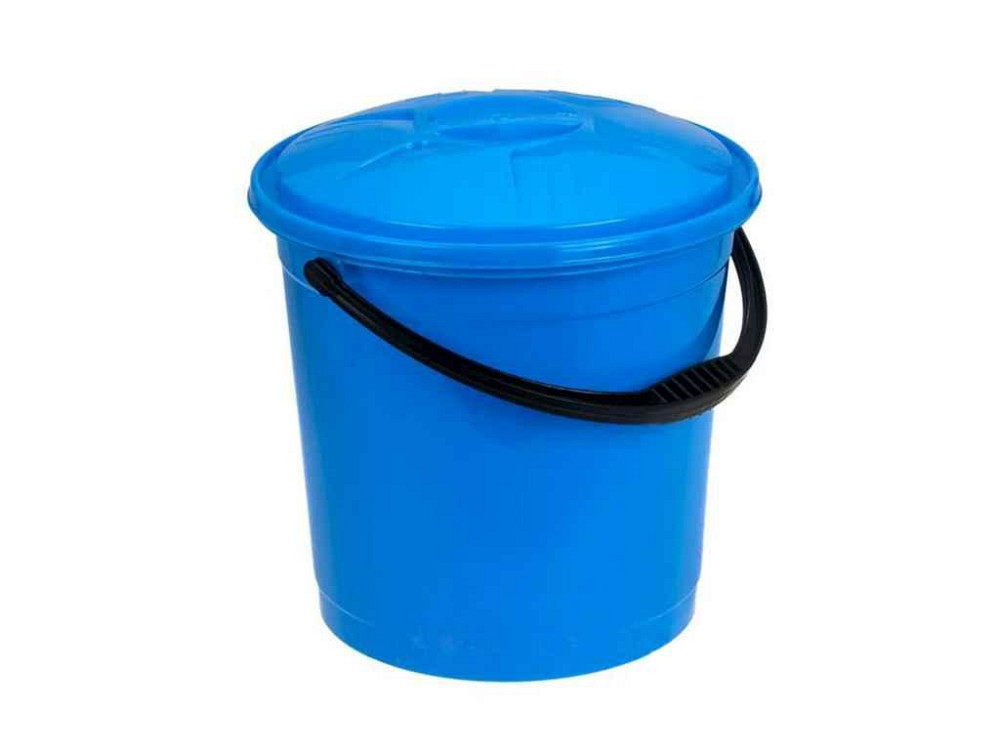 Відро пл. харчове 10л з кришкою синє ТМ R-PLASTIC Київ - фото 1