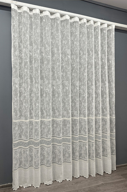 Тюль жакард мармур, колекція "Cale" колір кремовий 1553т Київ - фото 8