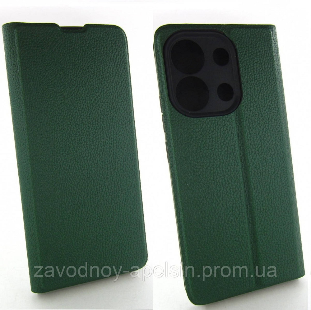 Чохол-книжка Xiaomi Redmi Note 13 4G Захист камери (зелений) Одеса - фото 1