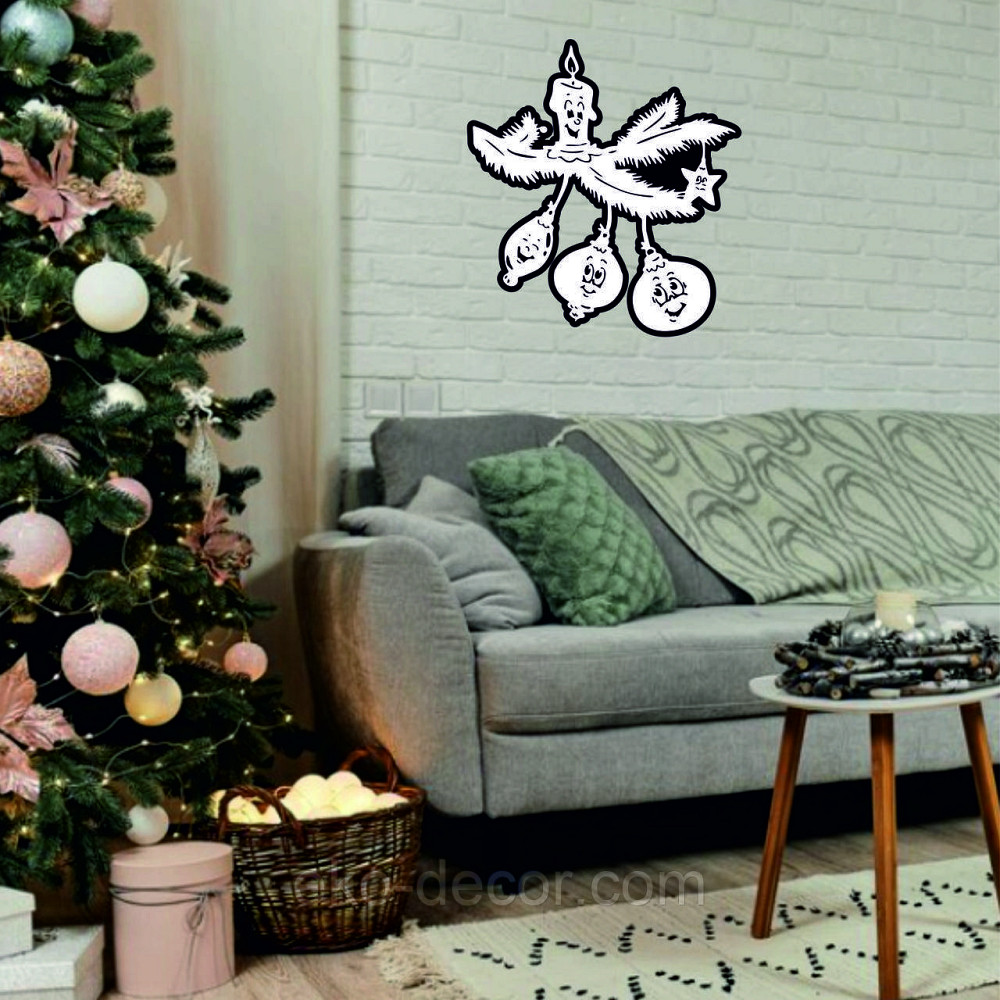 Декоративное настенное Панно «Новый год», Декор на стену 70*64 см Киев - изображение 7