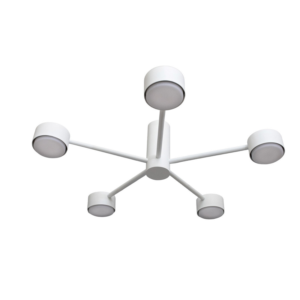 Люстра потолочная MSK Electric Copter на пять круглых плафонов под лампы GX53 белая NL 8041-5 WH Одесса - изображение 3