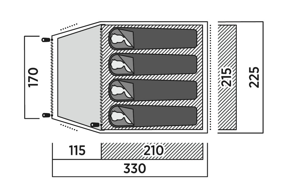 Палатка четырехместная Easy Camp Setesdal 4 (120478) Київ - фото 7