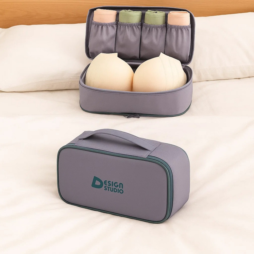 Сумочка для хранения нижнего белья,органайзер дорожный для путешествий,портативная сумка для белья,фиолетовая Каменец-Подольский - изображение 1