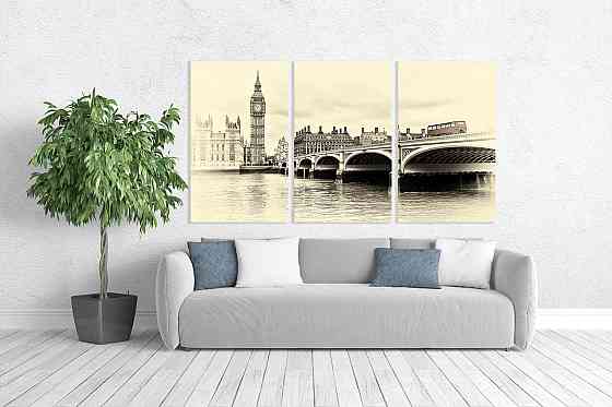 Модульная картина в гостиную / спальню Велика Британія   ART-083_3A 70х130 см Киев