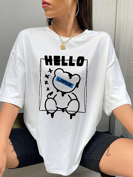 Футболка жіноча з принтом  42 Біла 2664082063 Дніпро - фото 1