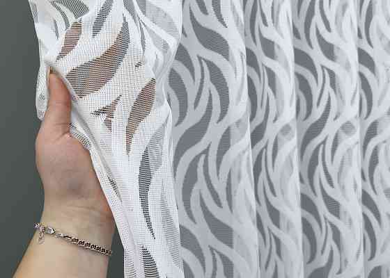 Тюль жакард колір білий 1976т Київ