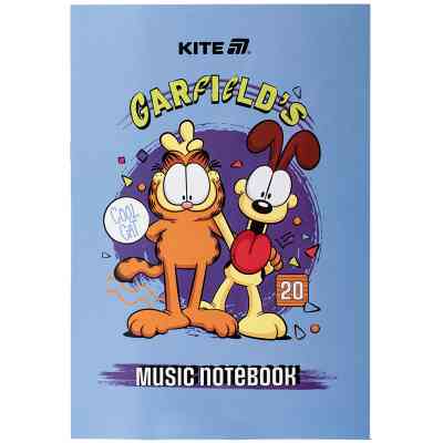 Зошит Kite для нот Garfield А4, 20 аркушів (GF25-404) Вінниця