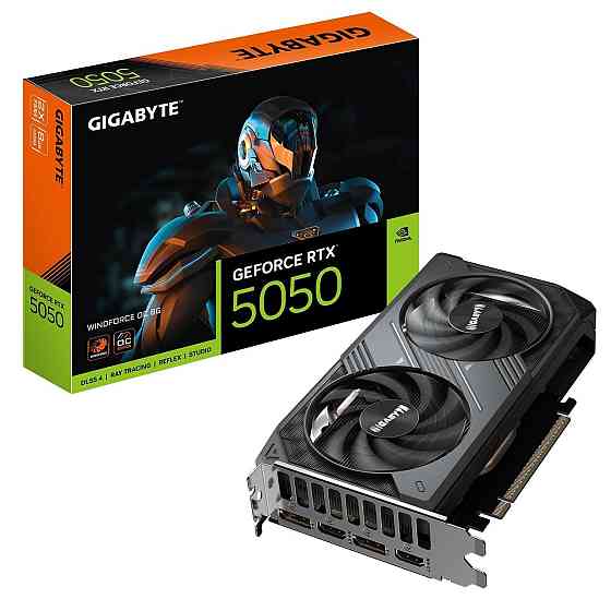 Відеокарта GF RTX 5050 8 GB GDDR6 WindForce OC Gigabyte (GV-N5050WF2OC-8GD) ( Black ) Харків
