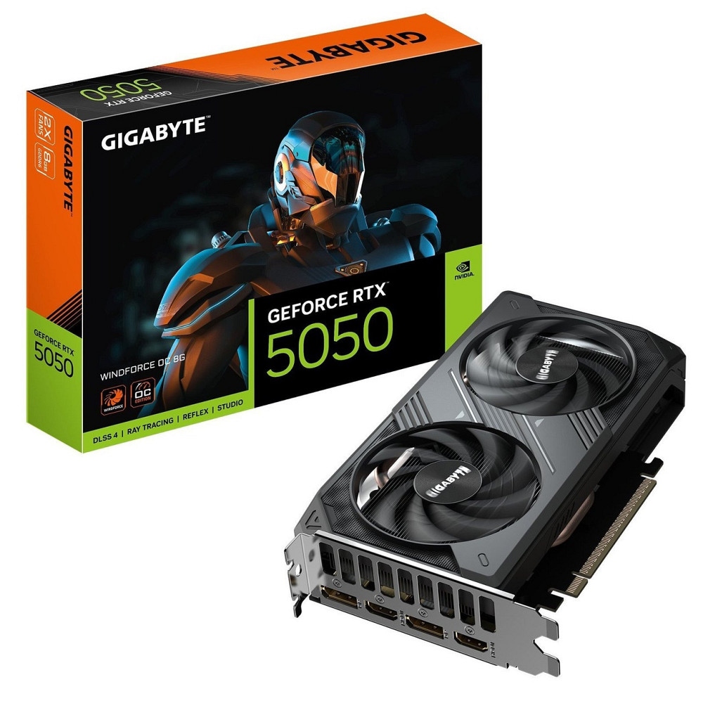 Відеокарта GF RTX 5050 8 GB GDDR6 WindForce OC Gigabyte (GV-N5050WF2OC-8GD) ( Black ) Харків - фото 1