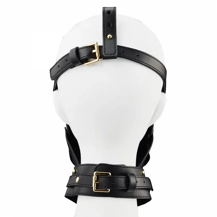 Маска-збруя для орального сексу з повідцем LOCKINK SEVANDA Blowjob Head Muzzle with Leash Львів - фото 9