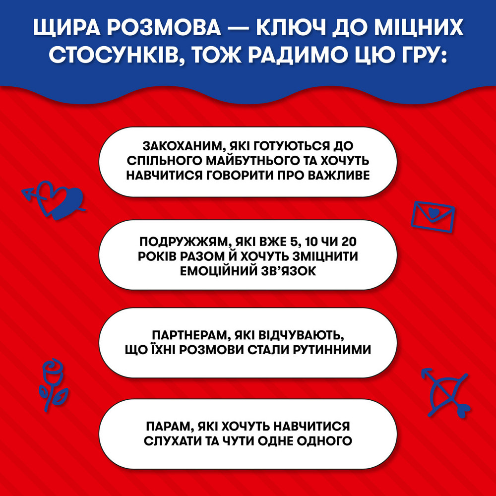 Розмовна гра Orner Розкажи мені все! Love edition (orner-1636) ( Українська ) Харків - фото 7