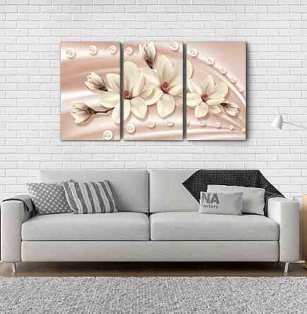 Модульная картина Цветы Абстракция Art-60_3А Киев