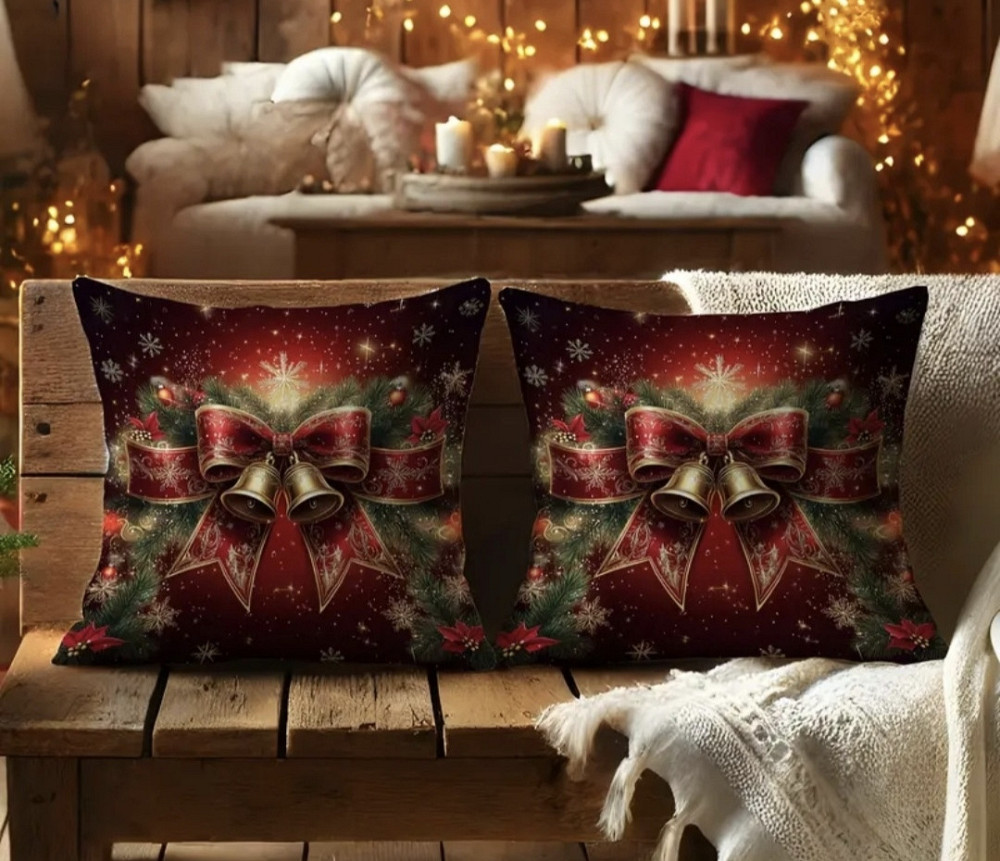 Комплект новорічних наволочок на подушки 2 шт Смела - изображение 2