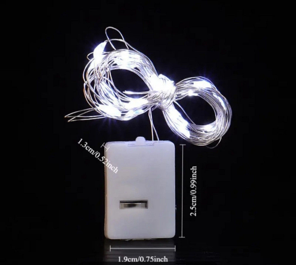 Гірлянда Роса 1 м 10 led на батарейках (Теплий білий) Сміла - фото 2