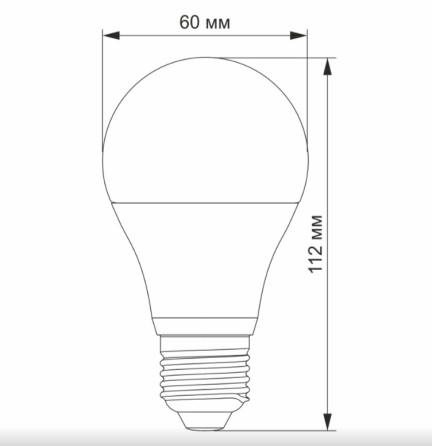 Лампа A60e 12W E27 4100К 220-240V з сенсором руху LED Videx Житомир