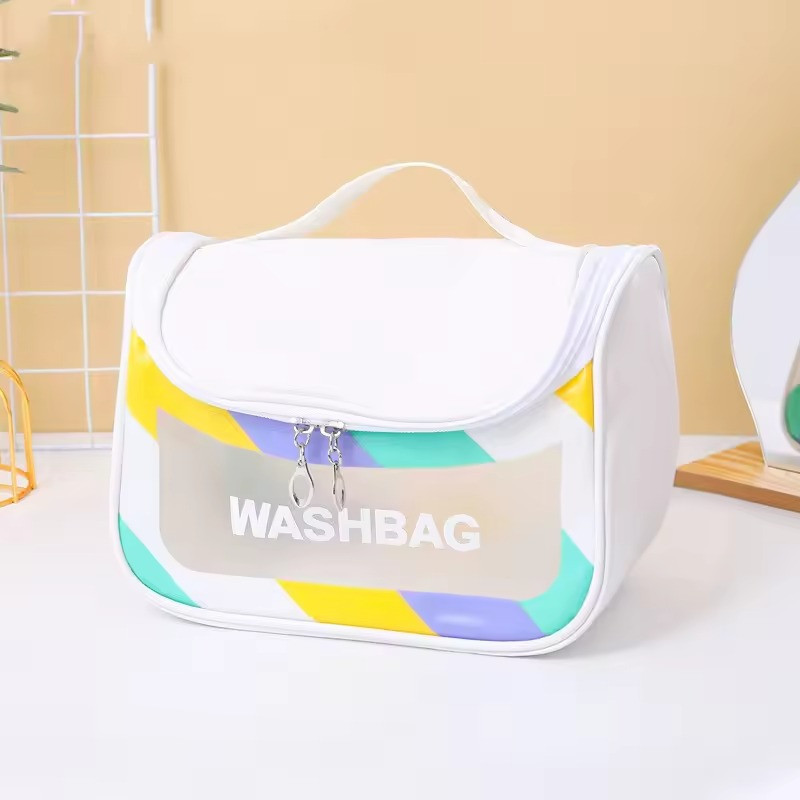 Косметичка женская прозрачная, для ванных пренадлежностей, дорожная, водонепроницаемая, белая Каменец-Подольский - изображение 1