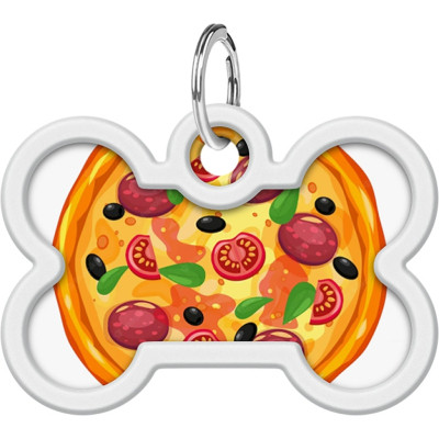 Адресник для животных WAUDOG Smart ID с QR паспортом "Пицца", кость 40х28 мм (231-4038) Винница - изображение 2