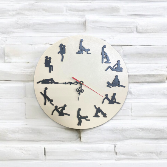 Годинник настінний "Камасутра", настінний годинник дерев'яний Кам'янець-Подільський