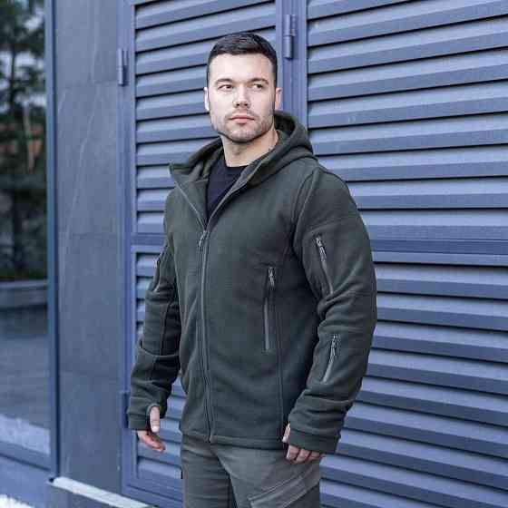 Толстовка мужская флисовая на молнии Pobedov Explorer хаки Киев
