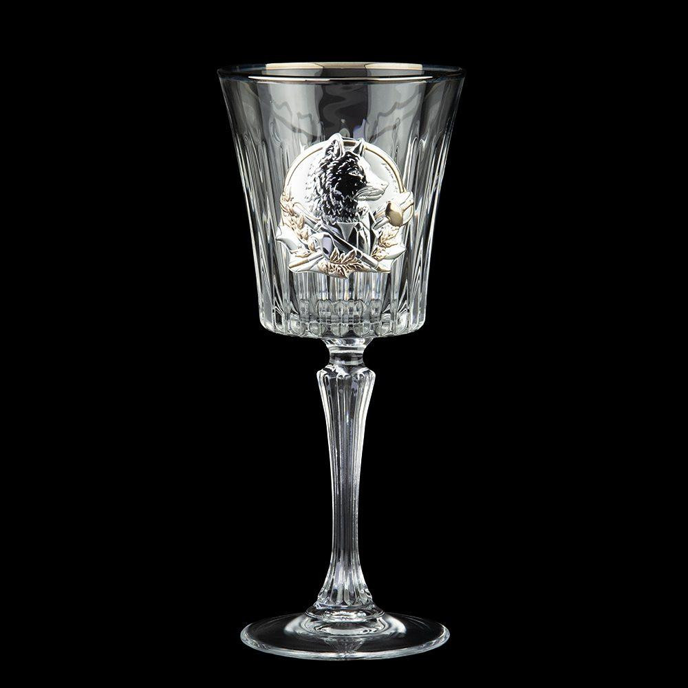 Набор для вина и воды Сенатор Boss Crystal (6 бокалов) хрусталь декорирован платиной, серебром и золотом Киев - изображение 3