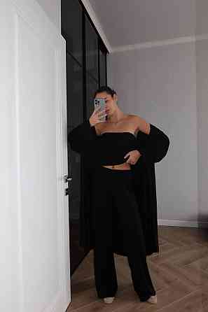 Жіночий базовий костюм трійка: кардиган топ і штани турецька віскоза Одеса