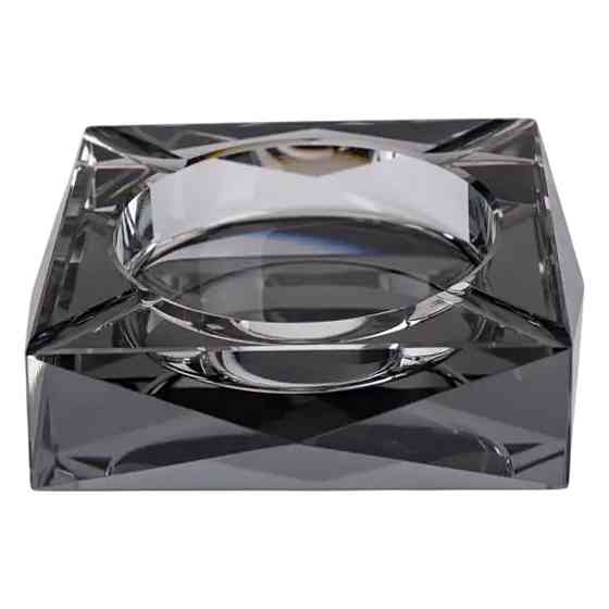 Yiwu Скляна попільничка для сигарет 13х13х4 см попільничка квадратна настільна Сіра HP-4-131 Киев