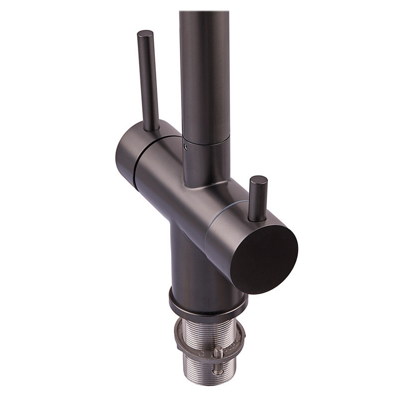 Змішувач для кухні під осмос Zerix KIT-021 Graphite REFL.Black з гнучким виливом графіт/чорний Чернівці - фото 3