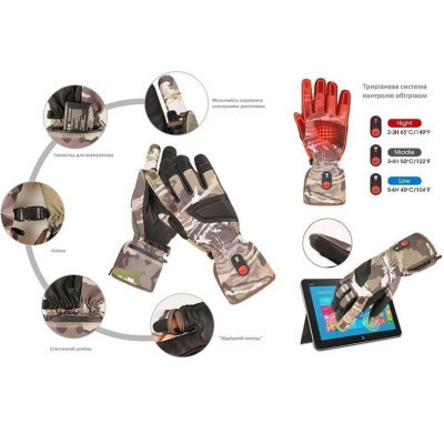 Перчатки с подогревом 2E Hunter Camo XL (2E-HGRHRXL-CM) Винница - изображение 7