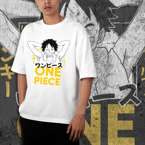 Футболка для підлітка хлопчика з принтом Ван Пис Luffy White 2 Розмір 160 Anime10194 Дніпро