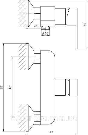 Змішувач для душу Globus Lux Milano GLM-105N-10-BB Чернівці