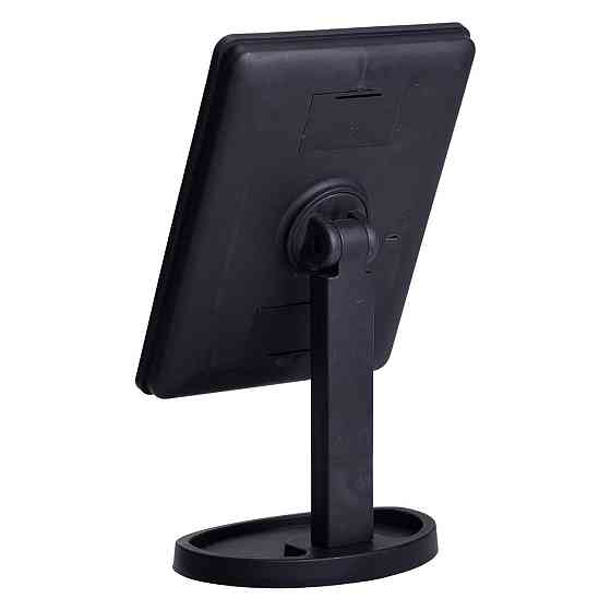 Настольное зеркало с LED подсветкой для макияжа черное Киев