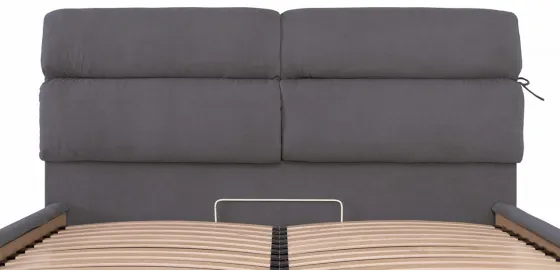 Ліжко Edinburgh VIP 120 х 190 см Місті Dark Grey З додатковою металевою цільнозварною рамою Темно-сірий Київ