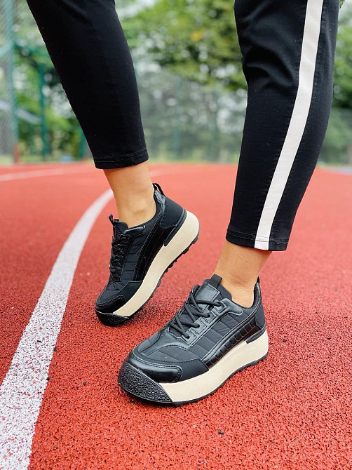 PTPT Кросівки жіночі PTPT F776 чорні (весна-осінь, еко-шкіра) (4751) Коломия - фото 9