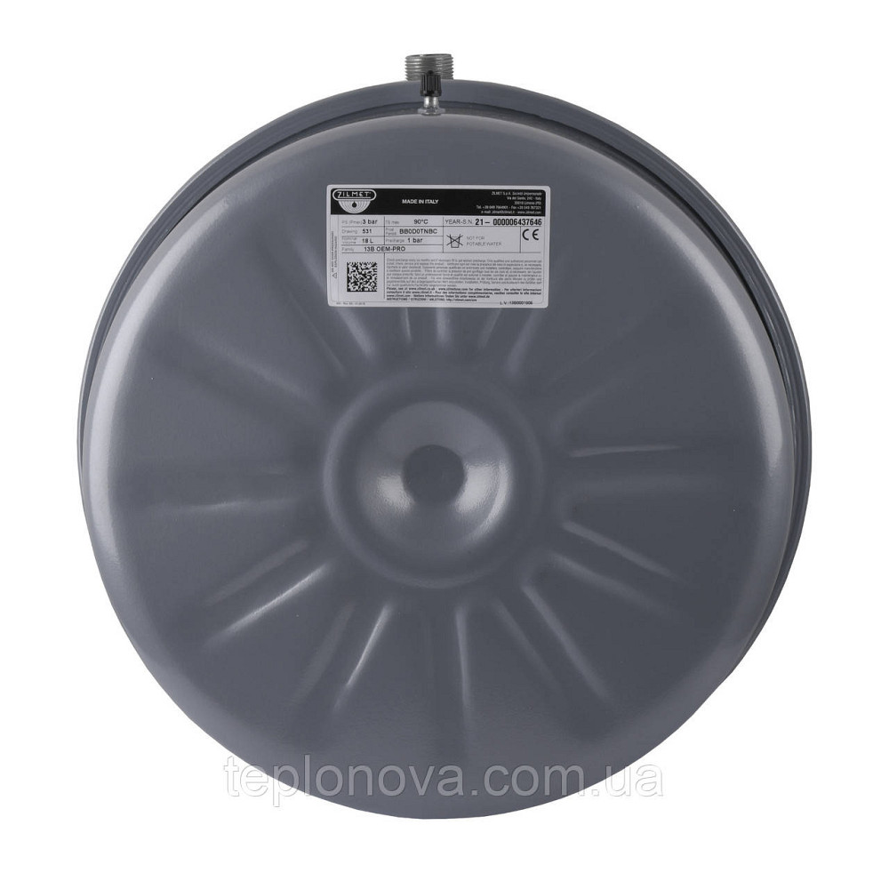Бак Zilmet oem-pro для монтажу в котли плоский Арт. 531 18 л 3bar рифлений ( 13B6001805) Чернівці - фото 1