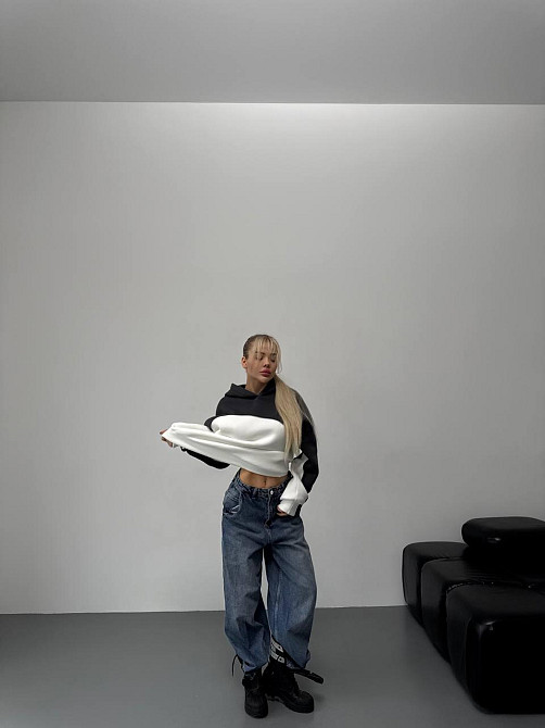 Женская базовая теплая худи на флис турецкая трехнить Одесса - изображение 10