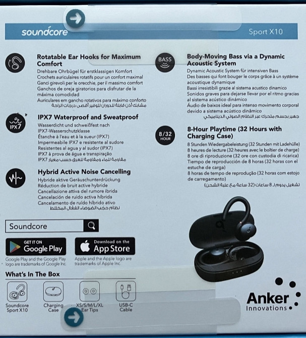 Наушники Anker SoundCore Sport X10. IPX7 .Шумодав. Киев - изображение 5