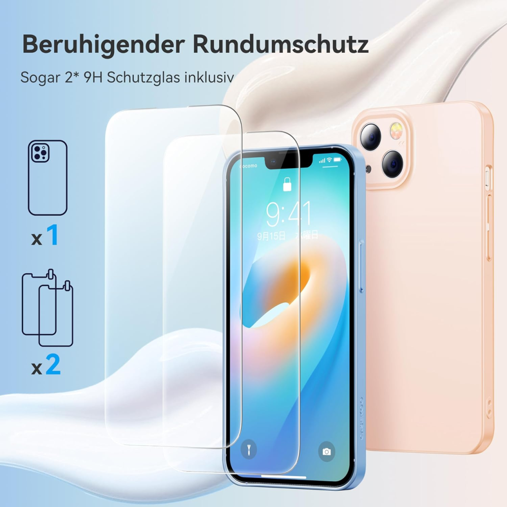 Чохол CASEKOO для Apple iPhone 13 із захисним склом, ультратонкий, ударостійкий, захист камери,стійкий до подряпин Київ - фото 6