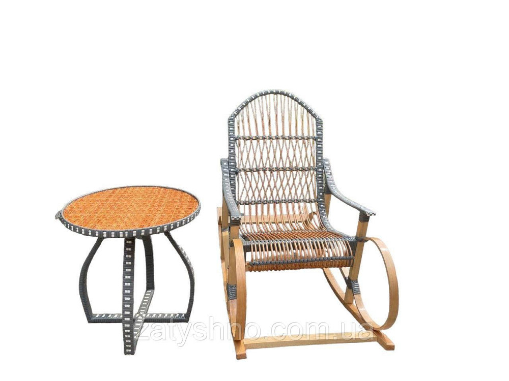 Плетеное кресло качалка со столом Киев - изображение 5