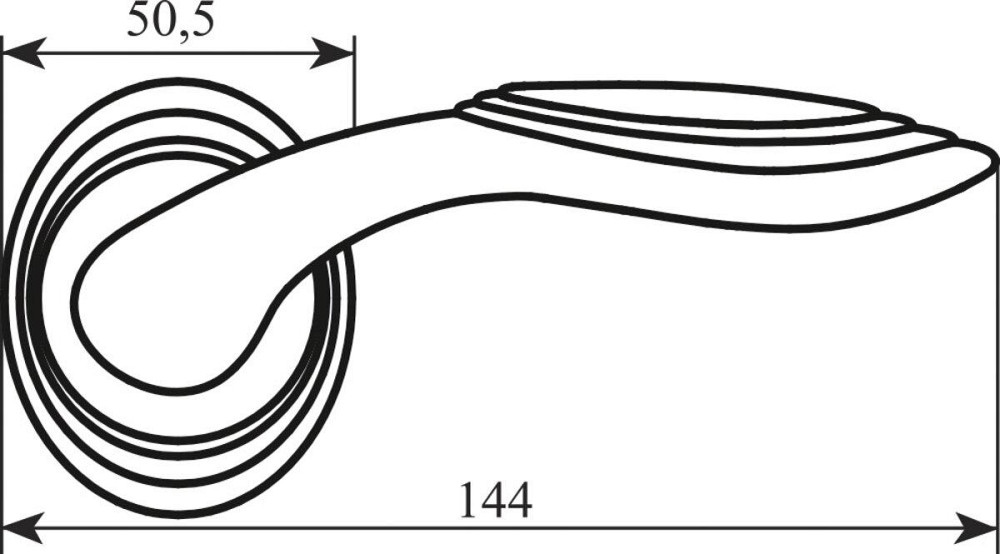 Ручка Colombo Cameo DB41 хром R ф/с Киев - изображение 2