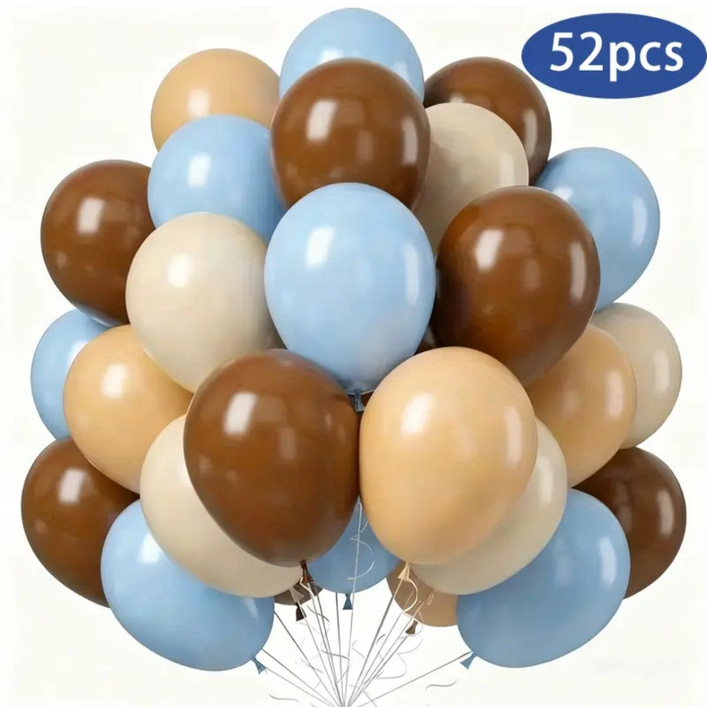 Набор шариков 52шт шоколадно-голубой Киев - изображение 1