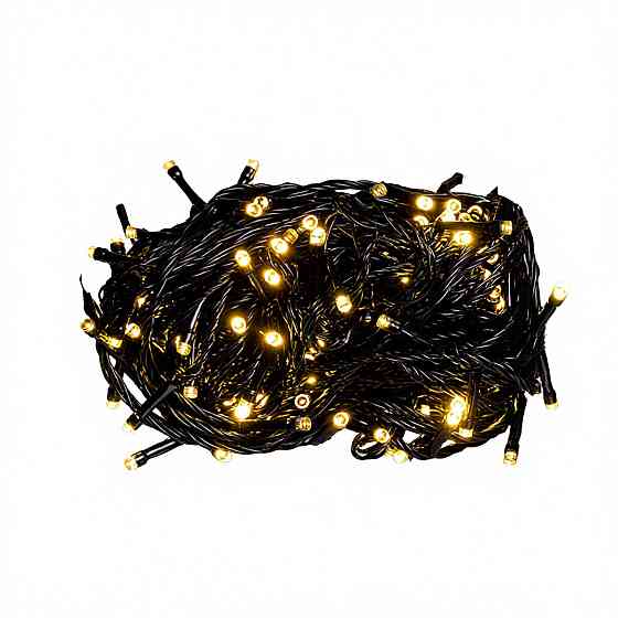 Новорічна гірлянда кімнатна нитка 22 м 220 LED чорний провід Жовтий W220LED22MBY Коломия