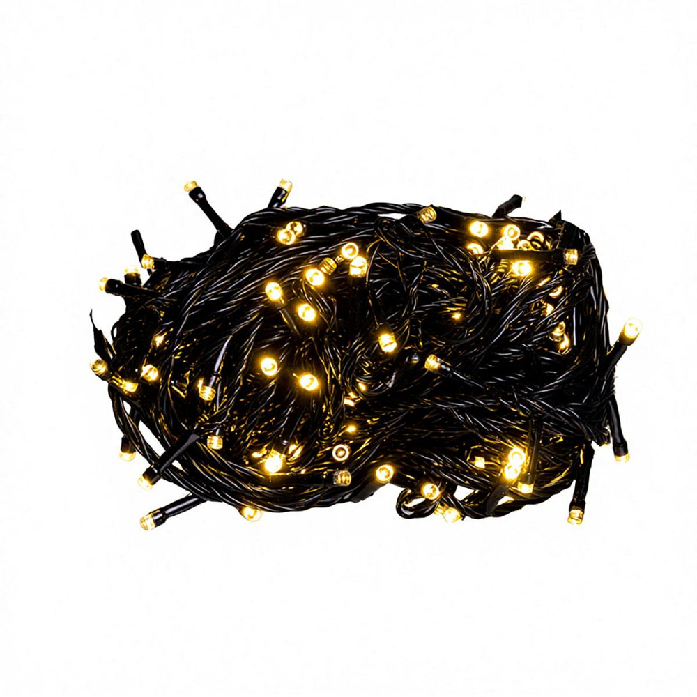 Новорічна гірлянда кімнатна нитка 22 м 220 LED чорний провід Жовтий W220LED22MBY Коломия - фото 1