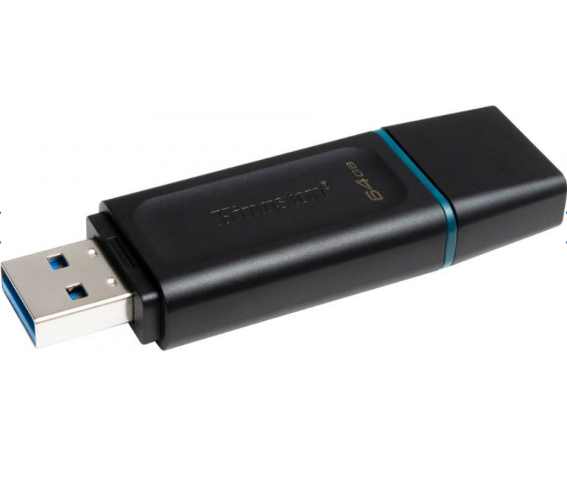 Флешка 64Гб USB 3.2 чорний/блакитний DT Exodia Kingston Житомир - изображение 3