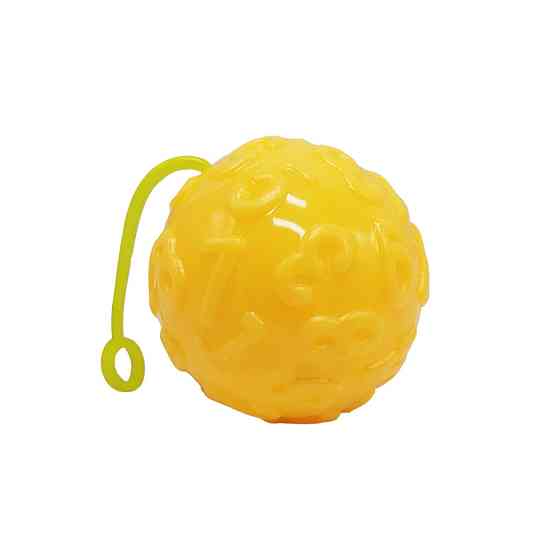 М'яч дитячий MS 4286(Yellow) 7,5 см, текстурний, пискавка, мерехтить Вінниця