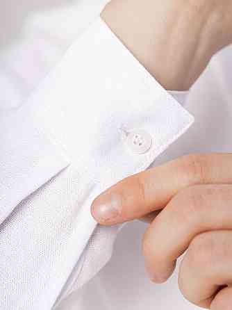 Льняная рубашка с длинным рукавом casual Pobedov Exlnt. Белая рубашка мужская Киев