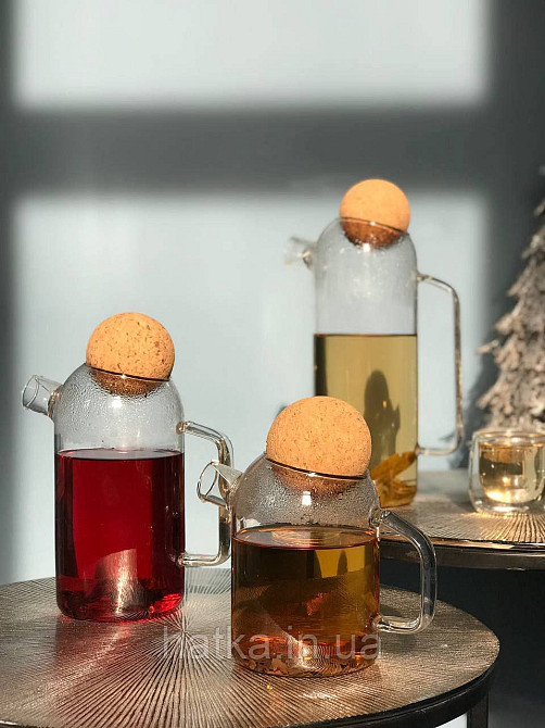 Чайник заварочний Olens "Круг" 1200 мл скляний Київ - фото 3